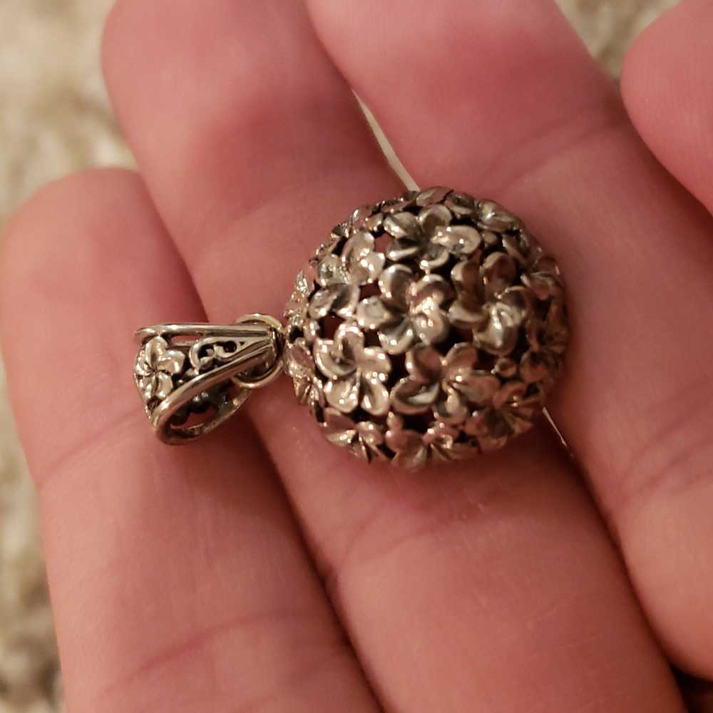 Sterling silver flower charm